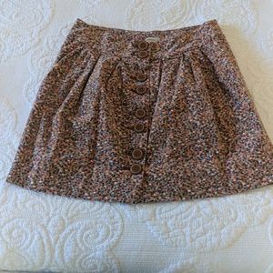 Anthro Elevenses confetti velvet skirt
